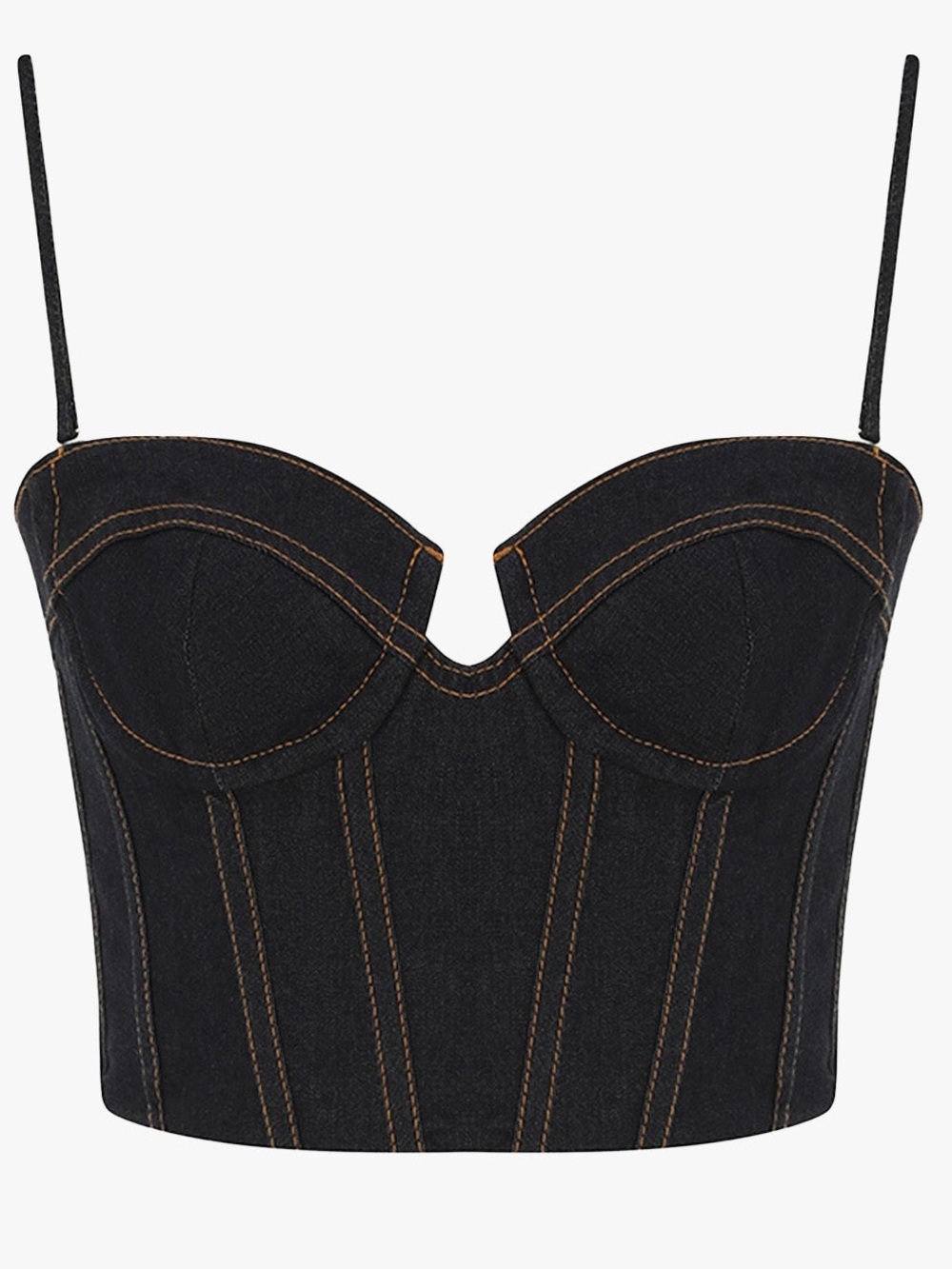 ZIMMERMANN Crush Denim Corset Top - Picture 2 of 16